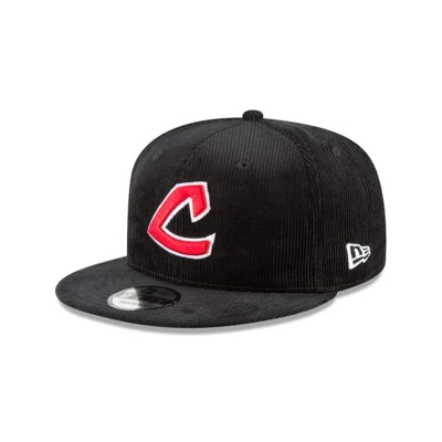 Cleveland Indians Gorra | New Era MLB Corduroy 9fifty Snapback Cap Mexico - Negros